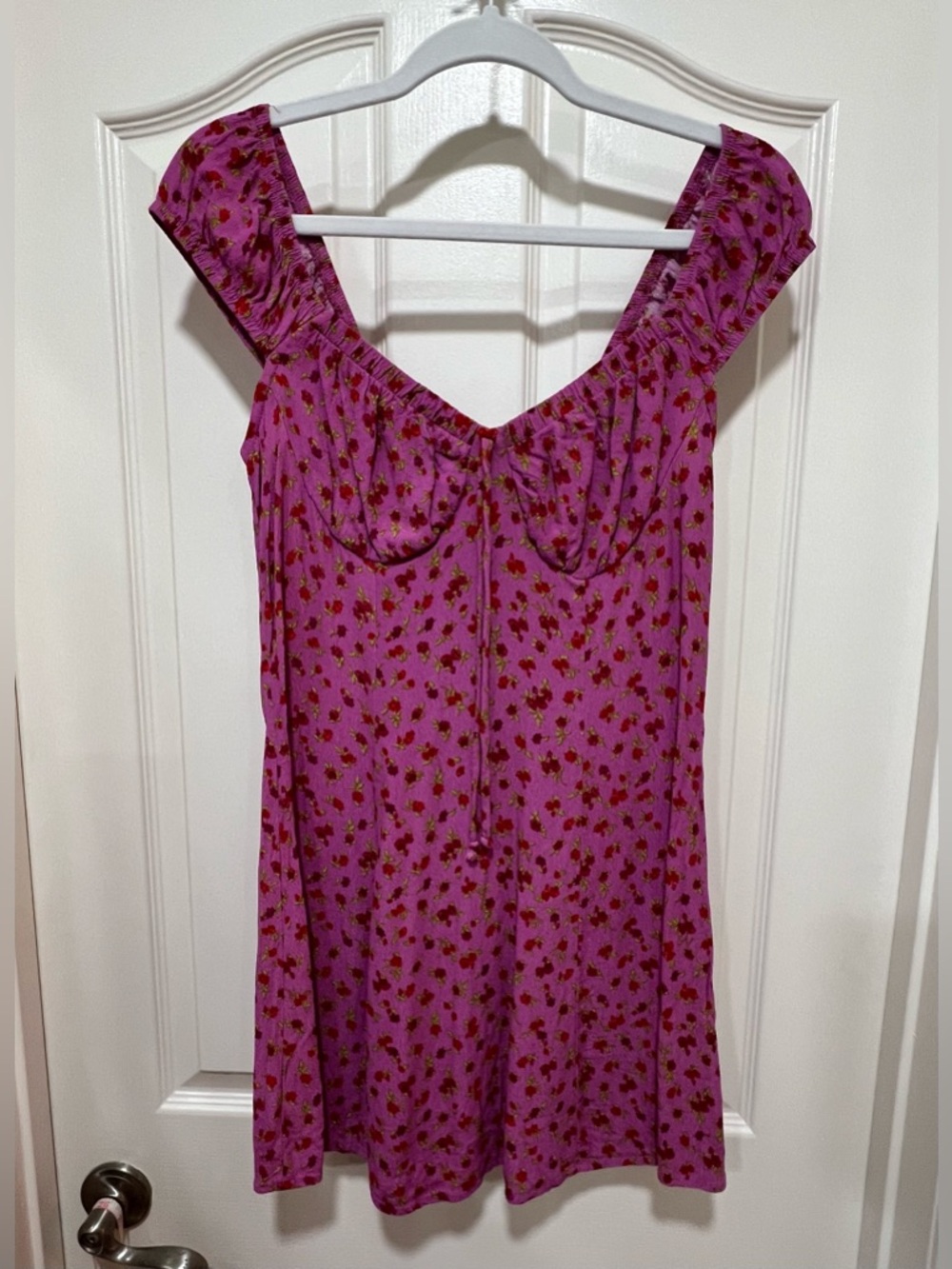 Pink Floral Mini Dress